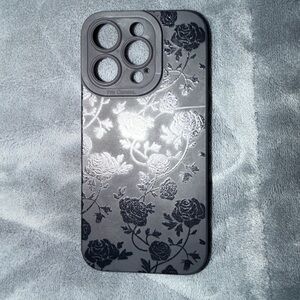 Elegant Black Floral Phone Case